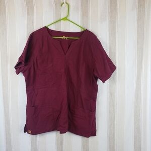 Carhartt‎ Scrub Top Shirt Maroon Size 3XL